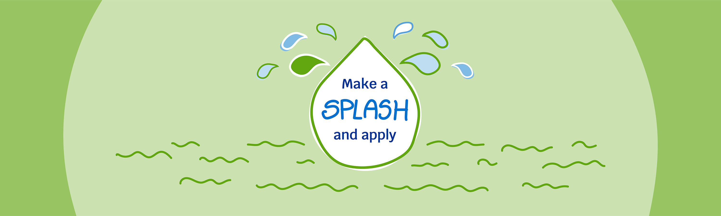 Splash web banner green